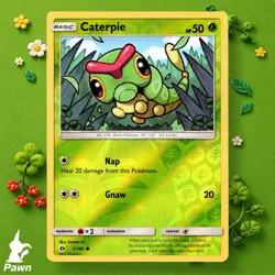 Caterpie 1/149 Reverse Holo Common SM Sun & Moon Kanako Eo Pokemon Card - Image 1