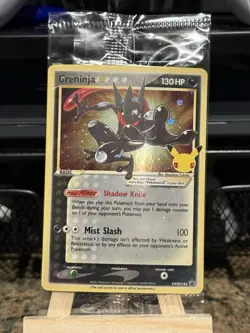 Greninja Gold Star Holo Promo SWSH144 Celebrations Black Star Pokemon - SEALED - Image 1