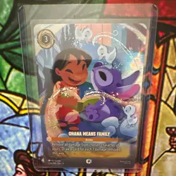 Disney Lorcana Winter Spell Ohana Means Family Action Enchanted Foil 224/204 - Image 1