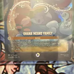 Disney Lorcana Winter Spell Ohana Means Family Action Enchanted Foil 224/204 - Image 2