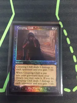 MTG Magic The Gathering Creeping Chill Foil Retro Frame Black Sorcery Commander - Image 1