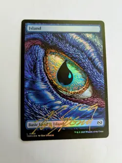 MTG FOIL Island SIGNED IN GOLD BY RON SPENCER - Image 1