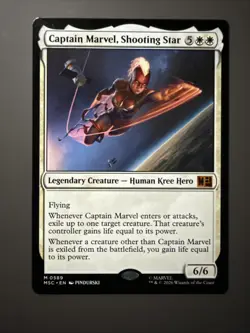 MTG Captain Marvel, Shooting Star MSC 0589 M NM Regular - Image 1