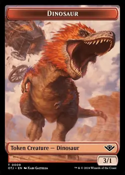 Dinosaur Token (0009)~0009~NM~(OTJ) - Outlaws of Thunder Junction~MTG - Image 1