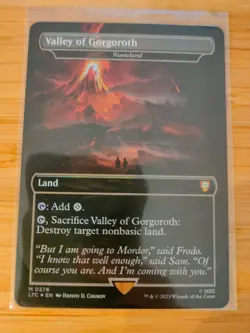 MTG Valley of Gorgoroth (Wasteland) (FOIL) 0376 Lord of the Rings M/NM - Image 1