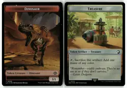 Treasure (0002) // Dinosaur (0009) Two-Sided Token 2 // 9 Jurassic World Foil NM - Image 3