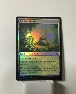 Radiant Grove DMU MTG Foil Dual Land GW Fixing - Image 1