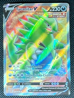 Tyranitar V 154/163 NM Ultra Rare Battle Styles Pokemon Card Free Shipping - Image 1