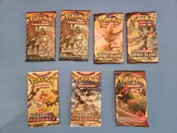 Pokemon TCG - Sun & Moon, Astral Radiance, Rebel Clash, Sword & Shield Packs - Image 1