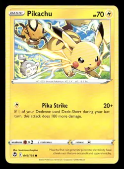 Pikachu 049/195 Silver Tempest NM/M Pokemon - Image 1