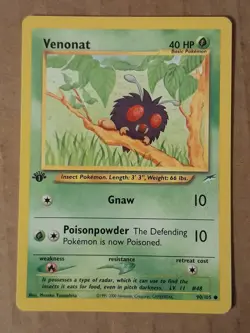 Pokemon Venonat 90/105 1st Edition NEO Destiny LP See Pictures - Image 1