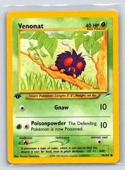 Venonat 90/105 Common Neo Destiny Pokemon 1st Edition Lightly Played - Image 1