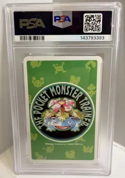 1996 POKEMON GREEN VERSION PLAYING CARDS ACE OF DIAMONDS #001 BULBASAUR PSA 10! - Image 2