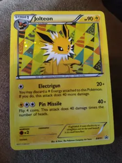 2013 Pokemon Black Star Promo Jolteon card (#BW91) from the Sylveon Collection. - Image 1