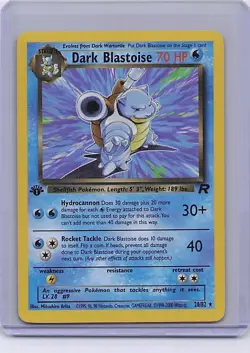 Dark Blastoise 20/82 Rare Team Rocket Pokemon 1st Edition Lightly Played - Image 1