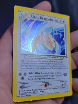 Holo Foil Light Dragonite # 14/105 Neo Destiny Set Pokemon Trading TCG Cards MP - Image 3