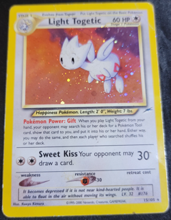 Holo Foil Light Togetic # 15/105 Neo Destiny Set Pokemon Trading TCG Cards HP - Image 1