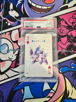 PSA10 2000 POKEMON GOLD VERSION PLAYING CARDS 033 NIDORINO 3 OF HEARTS POP4 - Image 4