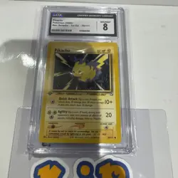 CGC 8 Pikachu 70/111 1st Edition Neo Genesis Pokemon Card WOTC Vintage - Image 2
