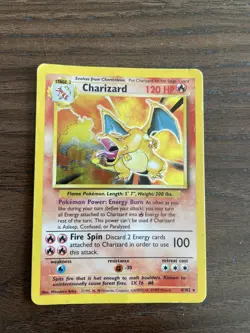 Charizard 4/102 Base Set Holo 1999 Unlimited Vintage Pokemon NM - Image 1