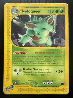 Pokemon Nidoqueen 22/144 Regular Rare Skyridge 2003 (HP/Damaged) - Image 1