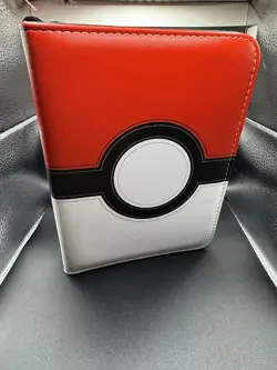 Pokemon Card Binder 4-Pocket Album - Holds 400 Cards - TCG Zipper - PokeBall - Image 1