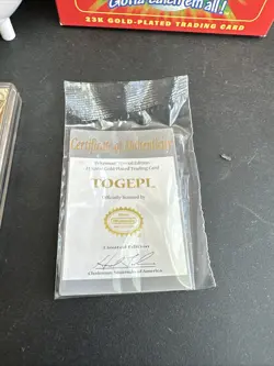 Pokemon Burger King 23k Gold Plated TOGEPI - With Box, COA, And Pokeball Display - Image 2