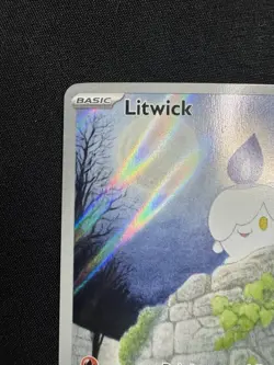Pokemon Litwick 101/086 White Flare Illustration Rare Full Art Holo TCG Card - Image 4