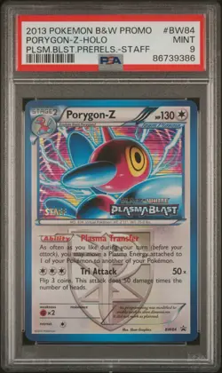 Pokemon TCG Porygon-Z BW84 Team Plasma Staff Black and White Promo PSA 9 - Image 1