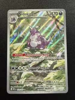 Nidoking 174/165 Scarlet and Violet 151 Illustration Rare Pokemon Near Mint - Image 1