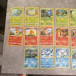 Pokemon 25th Anniversary McDonalds Promo Complete Non-Holo Set 25 cards - Image 2