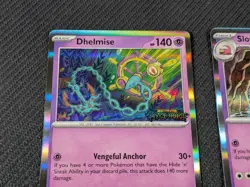 Pitch Black Pre-release Stamped Promo Pokemon Slowbro MEP 083 Dhelmise MEP 084 - Image 2