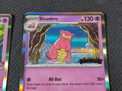 Pitch Black Pre-release Stamped Promo Pokemon Slowbro MEP 083 Dhelmise MEP 084 - Image 3