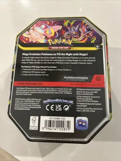 Pokemon TCG: Mega Evolution Mega Moonlit Gengar EX Tin Factory Sealed - Image 2
