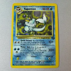 Pokemon - 12/64 - Vaporeon - Jungle WoTC Unlimited Holo Near Mint - Image 2