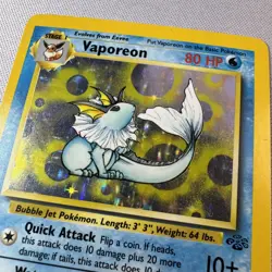 Pokemon - 12/64 - Vaporeon - Jungle WoTC Unlimited Holo Near Mint - Image 3