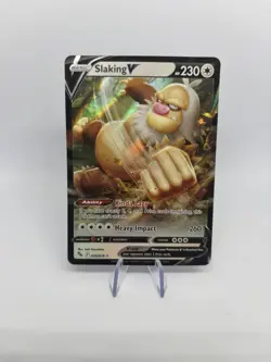 Pokemon TCG Slaking V Pokemon GO 058/078 Holo Holo Rare NM - Image 1