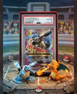 2016 Pokemon M Blastoise EX Full Art 102/108 XY Evolutions Holo PSA 10 GEM MINT - Image 1