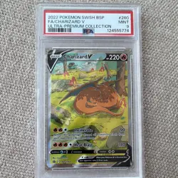 Pokemon Charizard V PSA 9 SWSH260 SWSH Promo 2022 Full Art Holo ENG - Image 1
