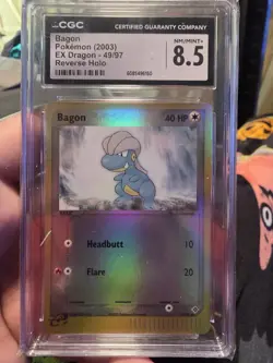 CGC Graded 2 Card Lot Pokemon TCG 2003 EX Dragon Reverse Holo Bagon 8.5 - Image 1