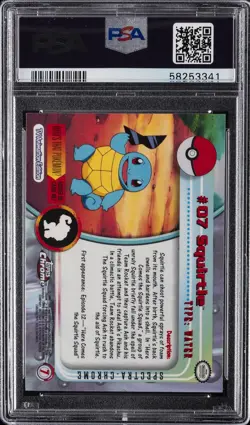 2000 TOPPS CHROME POKEMON T.V. SPECTRA #7 SQUIRTLE PSA 10 - Image 2