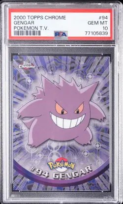 2000 TOPPS CHROME POKEMON T.V. #94 GENGAR PSA 10 - Image 1