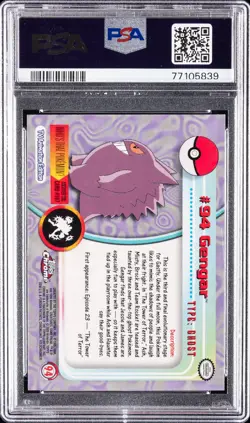 2000 TOPPS CHROME POKEMON T.V. #94 GENGAR PSA 10 - Image 2