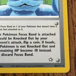 Focus Band 86/111 - Neo Genesis - Unlimited - WOTC - Pokemon TCG LP+ - Image 4