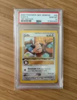 Pokemon TCG Neo Genesis Cleffa 1st Edition 20/111 PSA 10 (2000) - Image 1