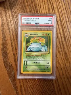 1999 Pokemon TCG Venusaur Holo Base Set 15/102 PSA 9 Graded Card - Image 1