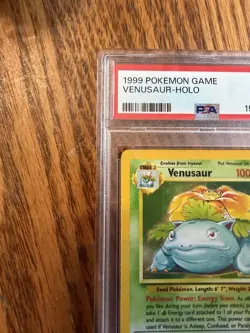 1999 Pokemon TCG Venusaur Holo Base Set 15/102 PSA 9 Graded Card - Image 2