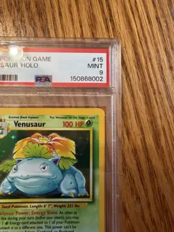 1999 Pokemon TCG Venusaur Holo Base Set 15/102 PSA 9 Graded Card - Image 3