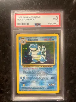 1999 POKEMON BASE SET #2 BLASTOISE-HOLO PSA 9 - Image 1