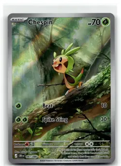 Chespin 087/086 Holo Illustration Rare Chaos Rising Pokemon NM #2 - Image 1